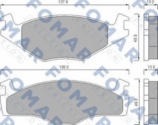 FRONT BRAKE PADS SET FO 436481