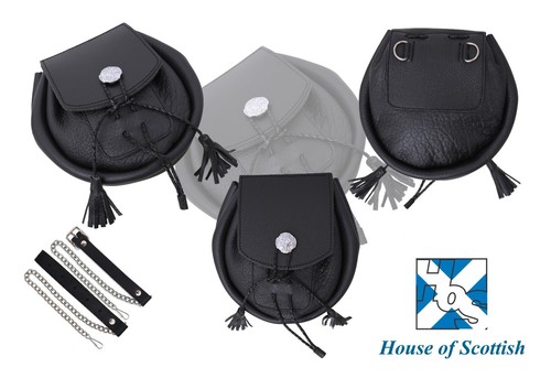 Scottish black leather rob - scottish,
