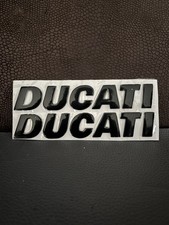 Black  3D Fuel Tank  Decal Rear Box For Ducati Badge Sticker Motorcycle UK!.