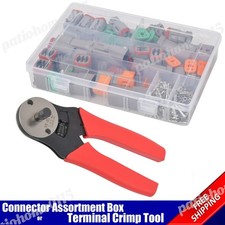 For Deutsch DT Connector Plug Kit / 4 Way Indent Deutsch Crimp Tool Auto Marine