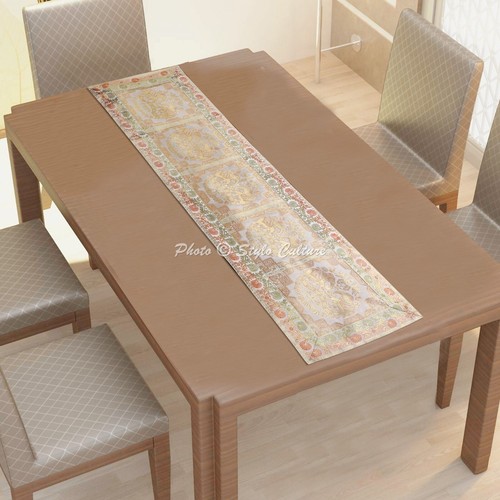Indian brocade table - brocade, runner