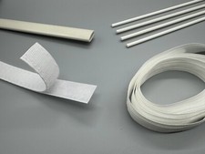 **ROMAN BLIND KIT 40cm* - 4 x 40cm rods, 4 x tape, hook & loop, 40cm bottom bar 