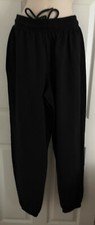WOMEN'S TRACKSUIT LIPSY LONDON BLACK DRAWSTRING TRACKSUIT BOTTOMS UK M 12-16