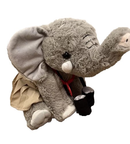 Grey elephant plush - elephant, in