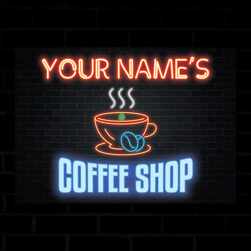 Personalised coffee shop - shop, wall
