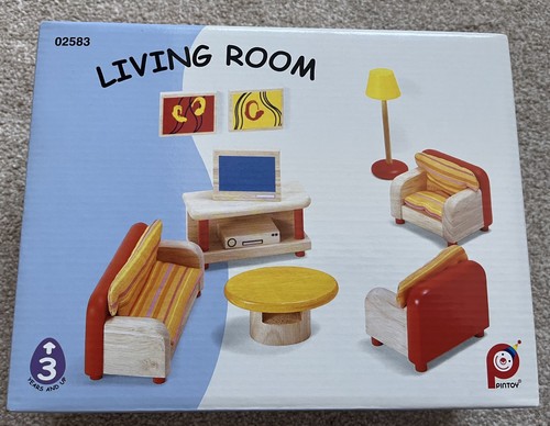 Dolls house wooden sitting - , /
