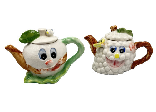 Vintage miniature teapots - vintage,