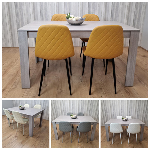 Wooden dining table - dining, chairs