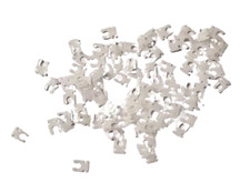 100 plastic crown clips - plastic,