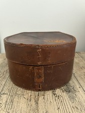 Antique Brown Leather Collar Box