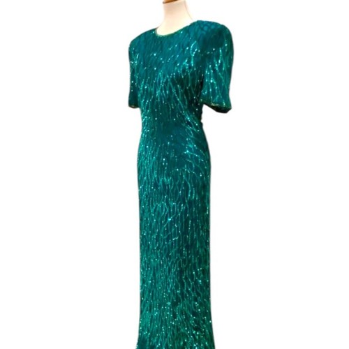 Vintage gown large silk formal - vintage,