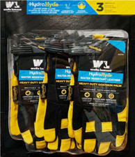 Wells Lamont HydraHyde Leather Work Gloves Heavy Duty 3 Pack