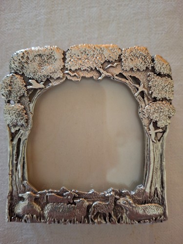 Vintage silver scene stand - stand, up