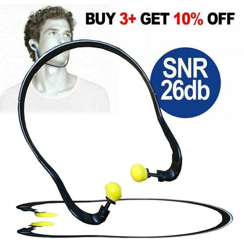 Banded ear plugs pushing - ear,