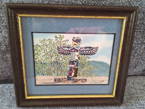 Original watercolour totem - watercolour,