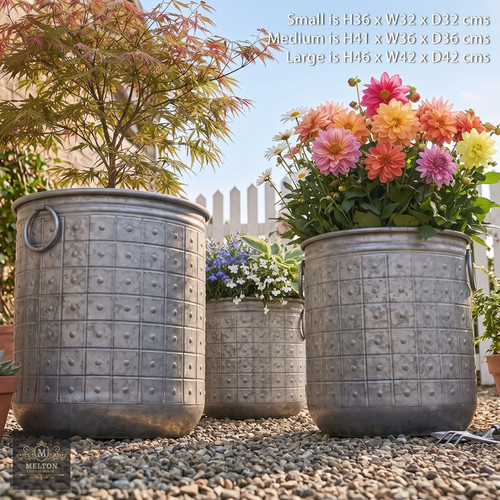 Metal tubs garden flower - metal,
