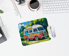 Mouse Mat Camper van Computer Mouse Pad PC Work Office Gift UK MADE free uk post