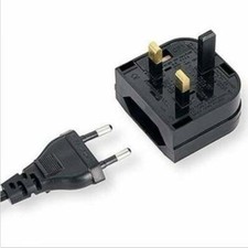 2 Pin EU To UK Plug 3Pin Power Socket Travel Plug Adapter Converter