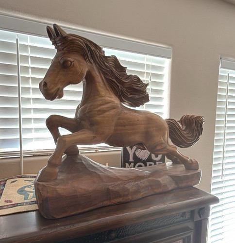 Large hand carved wooden - large, hand-carved
