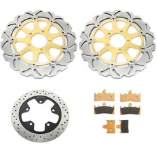 Front Rear Brake Rotors Pads For Suzuki GSX 1400 2001-07 2008 Complete