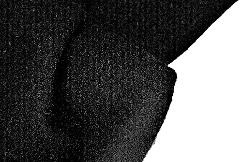 Black boiled wool blend rustic - black,