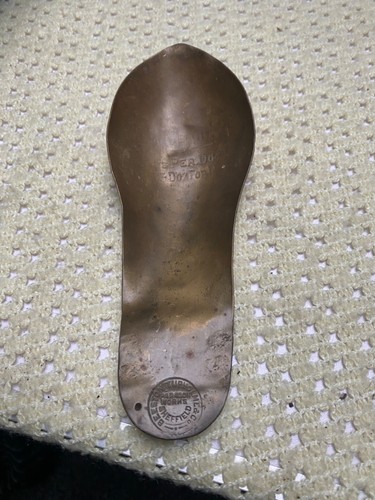 Vintage antique brass shoe - antique,