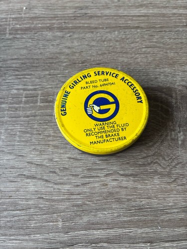 Girling bleed tube tin vintage - bleed,