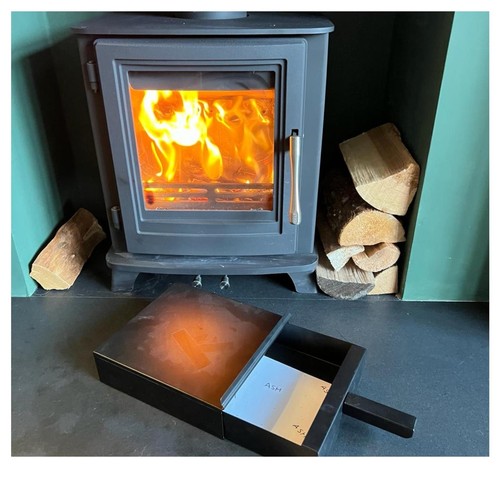 Black powder coated fireside - black,