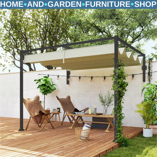 Lean to metal pergola - 3,