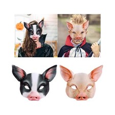 Half Face Animal Mask Cosplay Centerpiece Devices Universal Durable Pig Mask