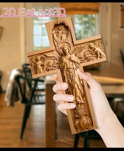 Wooden crucifix wall - wooden, cross