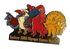 Authentic VTG Sydney 2000 Olympic Games Mascots 2” Pin Pinback 1997 Pin Bent