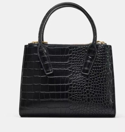 Zara womens croc embossed mini - embossed,