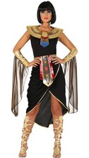 Princess Cleopatra Egyptian Costume Womens Adult Queen of the Nile Black Dress