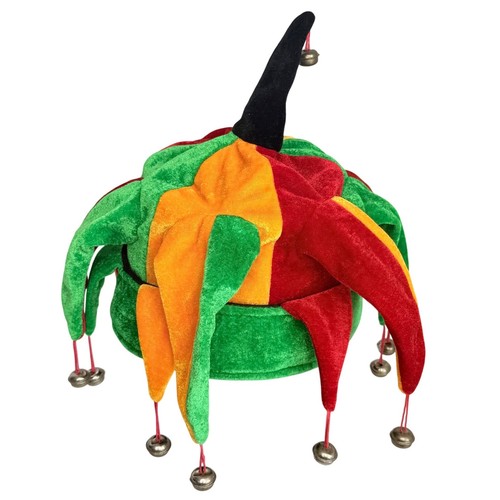 Multicolor velvet jester hat - velvet,