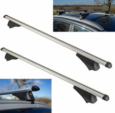 Universal Aluminium Locking Roof Rack Cross Bars for Sold Flush Rails 120cm 75kg