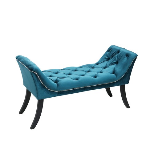 Olga upholstered velvet bench - upholstered,