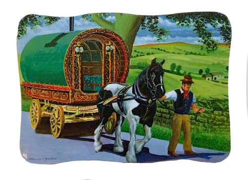 Romany gypsy caravan horse - caravan, &