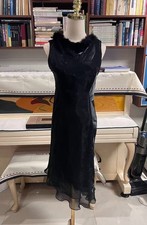 Black Feather Collar Dress