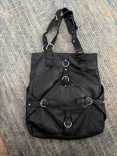 Lupo black leather tote bag - leather,