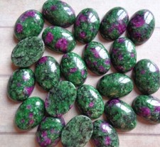 2pcs Oval 13x18mm Natural/Synthetic Semi Precious Loose Gemstone Cabochon Cameo