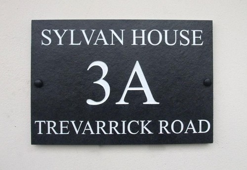 Deep engraved slate house door - deep,