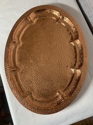 Hand hammered copper - hand, tray