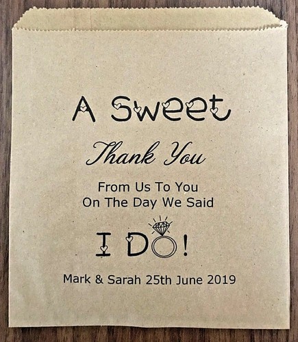 Personalised wedding sweet - wedding,