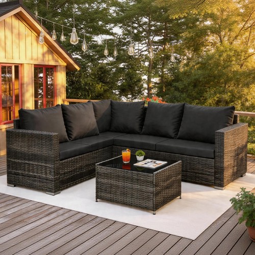 Outdoor rattan shape corner - outdoor, l-shape