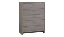 Seville 5 Drawer Chest - Grey Oak Effect