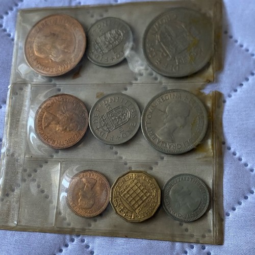 1953 coin set penny half - penny,