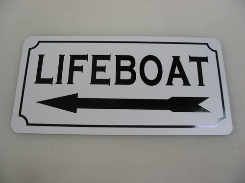Lifeboat left arrow metal - lifeboat,
