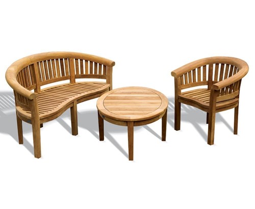 Teak garden set - garden,