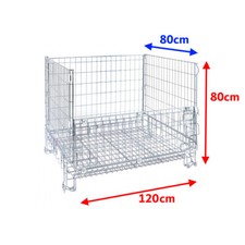 Heavy Duty STACKABLE METAL STILLAGES HYPACAGE CAGES PALLET 120cm x80cm x80cm